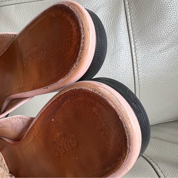 GUCCI Princetown Leather Horsebit Loafer Mules Sz 37.5 Perfect Pink Italy Made - Picture 5 of 17